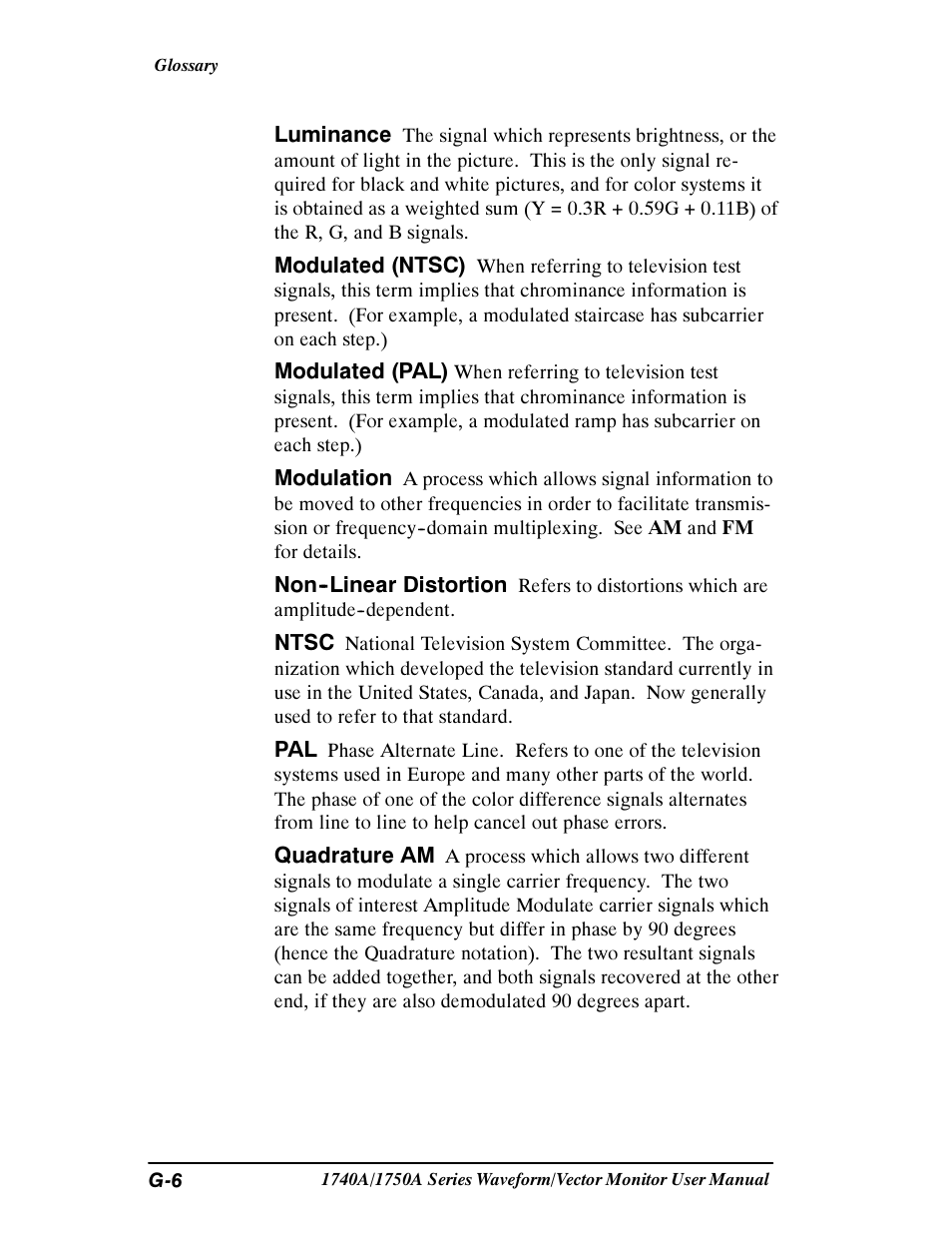 Tektronix 1740A/1750A User Manual | Page 135 / 143