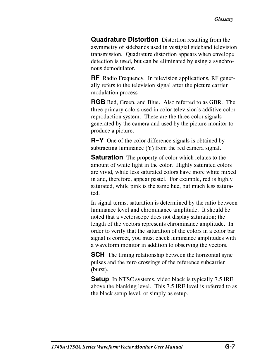 Tektronix 1740A/1750A User Manual | Page 136 / 143