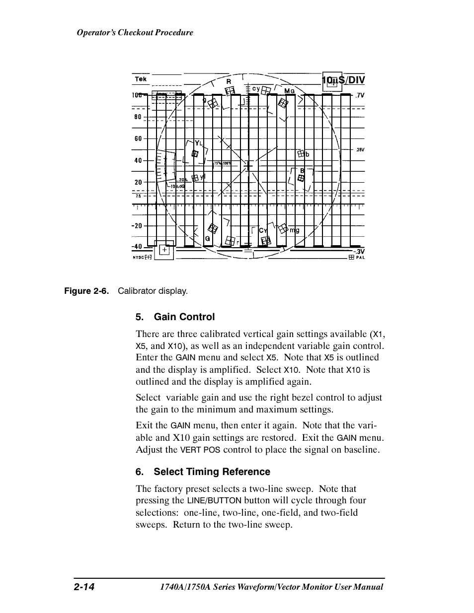 Tektronix 1740A/1750A User Manual | Page 44 / 143