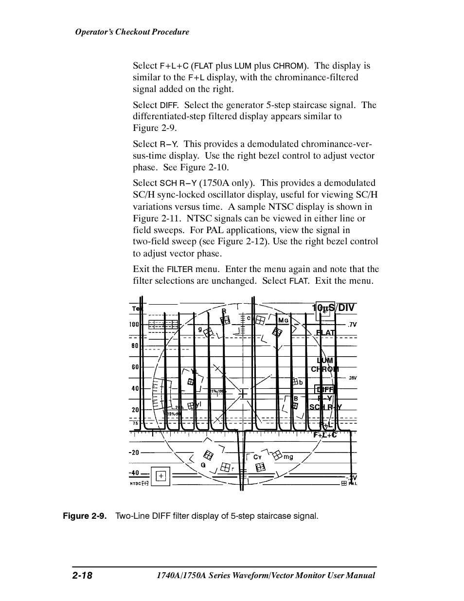 Tektronix 1740A/1750A User Manual | Page 48 / 143