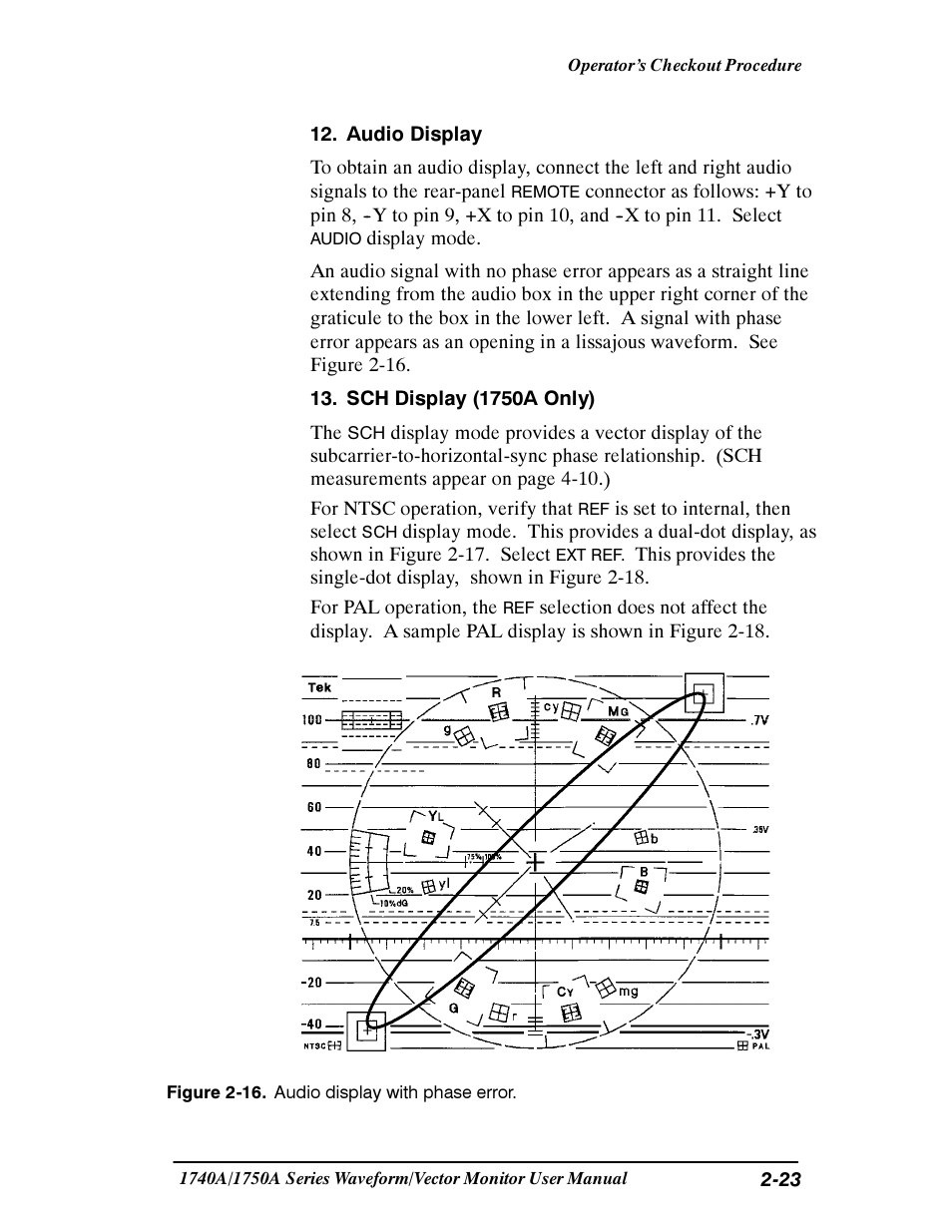 Tektronix 1740A/1750A User Manual | Page 53 / 143