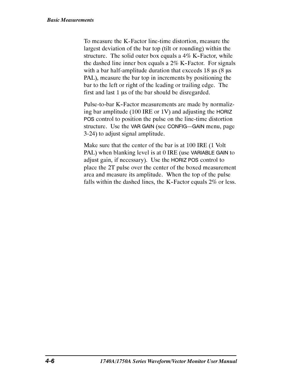 Tektronix 1740A/1750A User Manual | Page 87 / 143