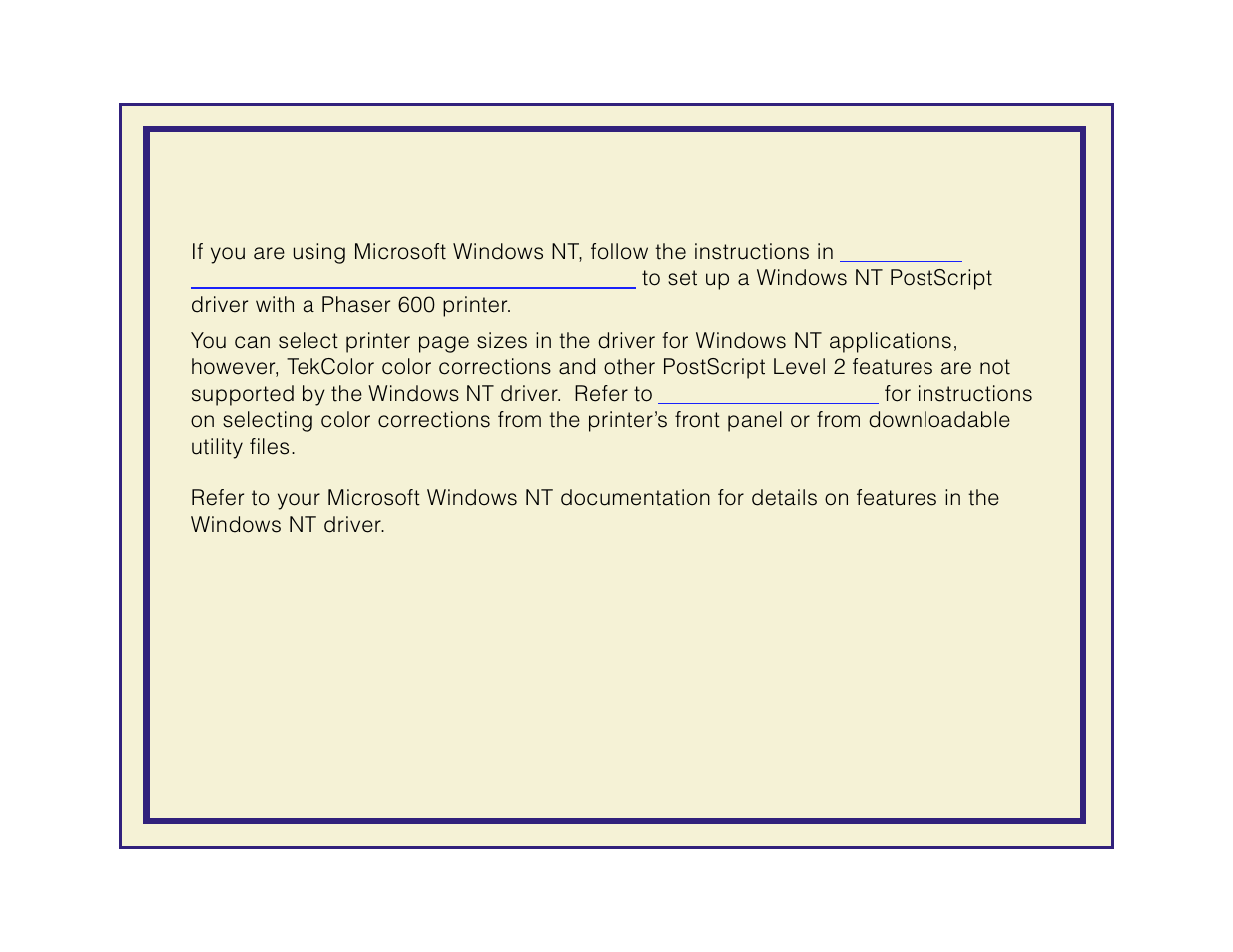 Using the windows nt 3.5 and 3.51 postscript drive | Tektronix Phaser 600 User Manual | Page 134 / 798