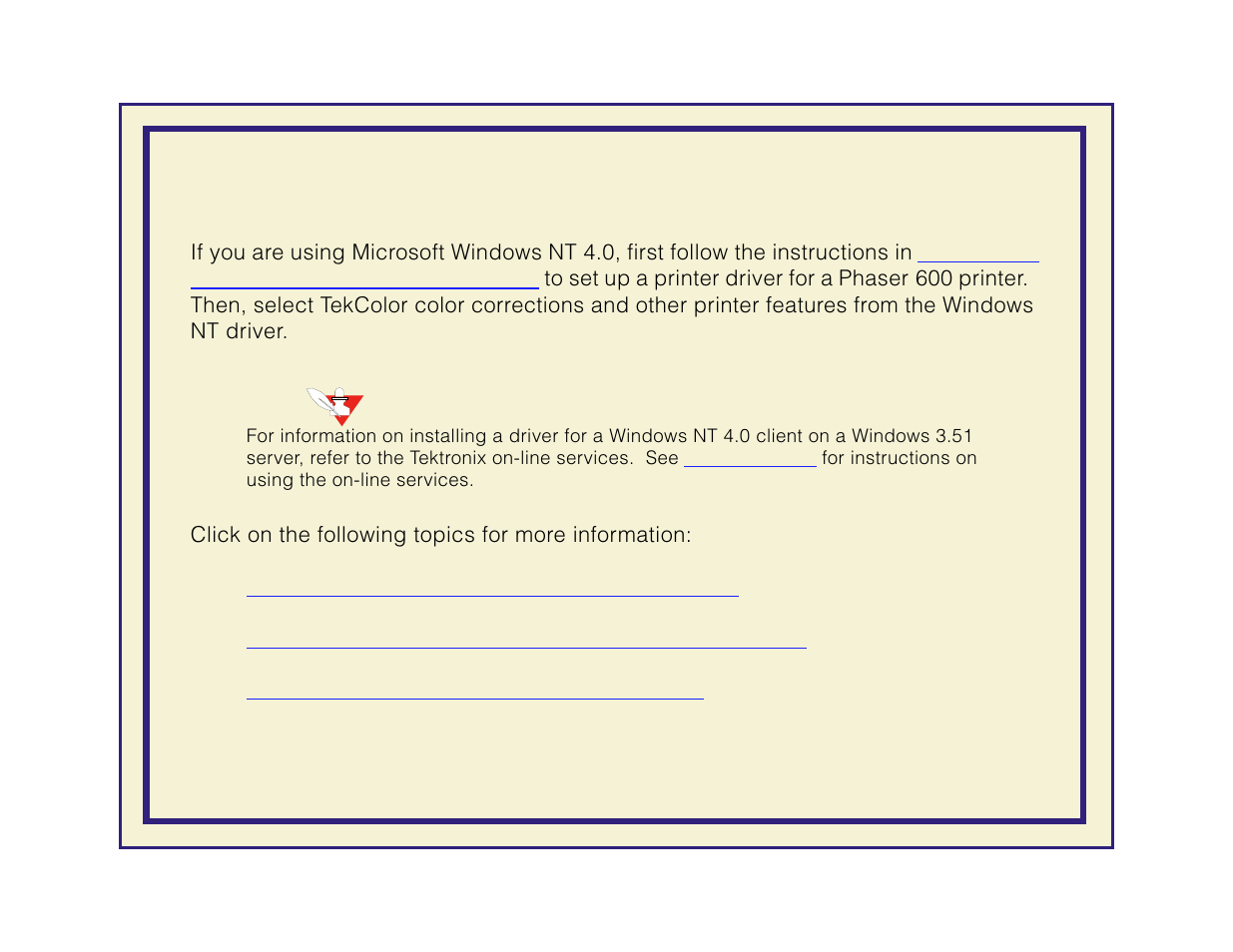 Using the windows nt 4.0 postscript driver | Tektronix Phaser 600 User Manual | Page 135 / 798