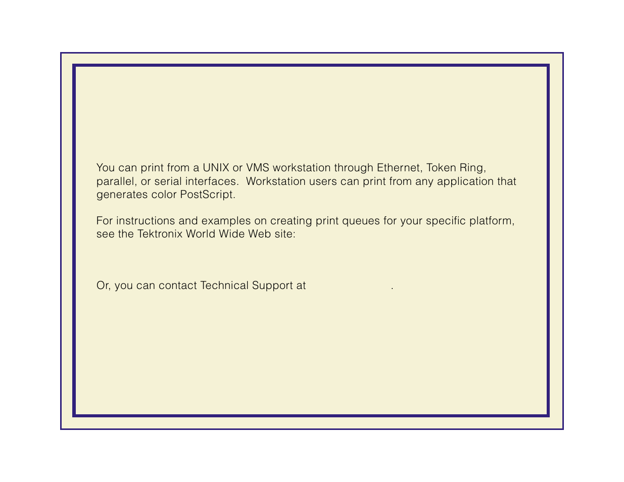 Printing from a workstation, Overview | Tektronix Phaser 600 User Manual | Page 159 / 798
