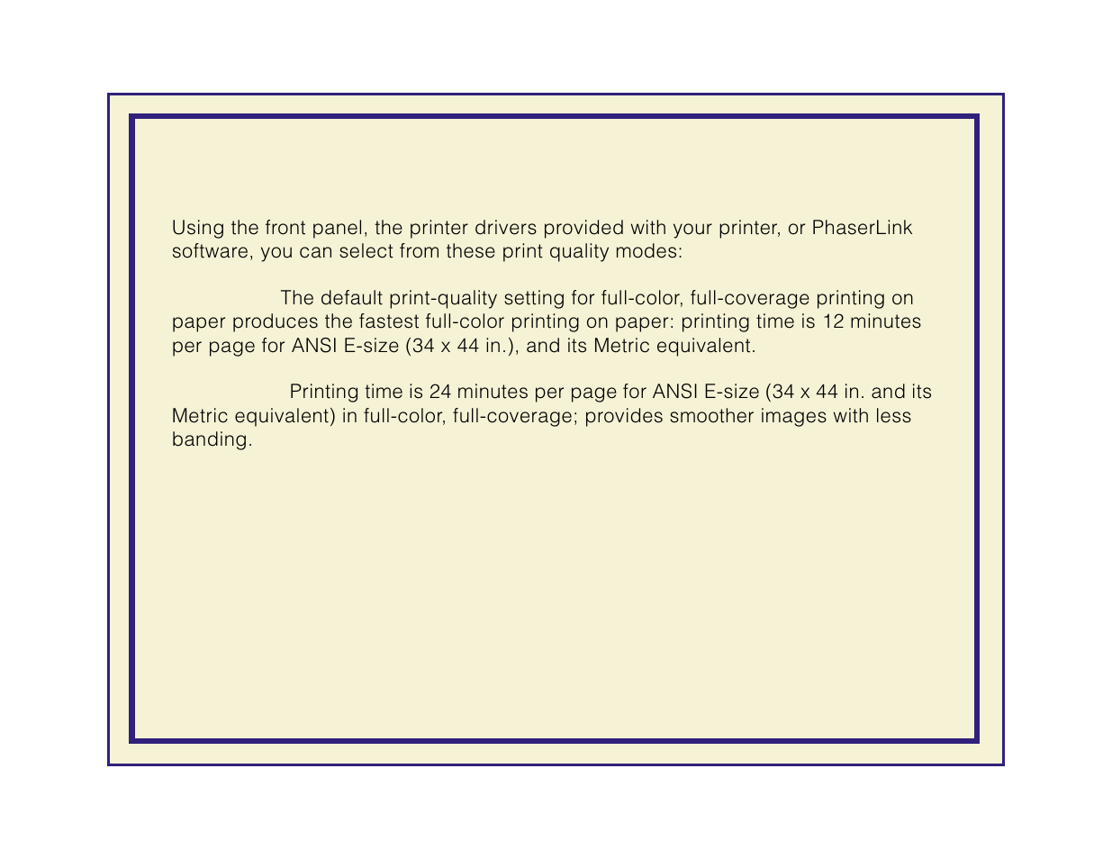 Print quality modes | Tektronix Phaser 600 User Manual | Page 170 / 798