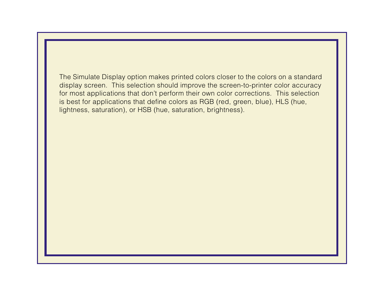 Simulating display screen colors | Tektronix Phaser 600 User Manual | Page 220 / 798