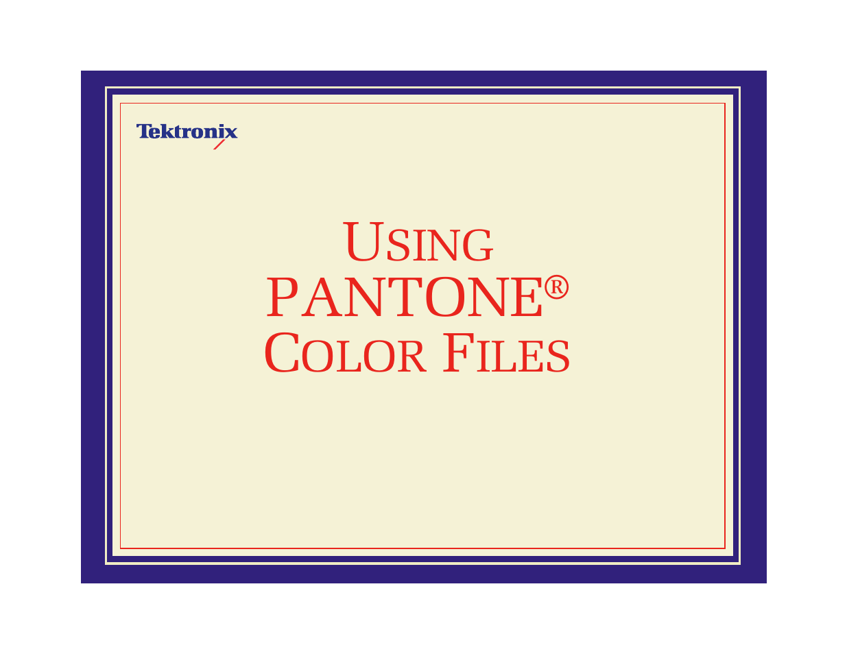 Using pantone® color files, Sing, Pantone® c | Olor, Iles, T is described in, Pantone | Tektronix Phaser 600 User Manual | Page 301 / 798