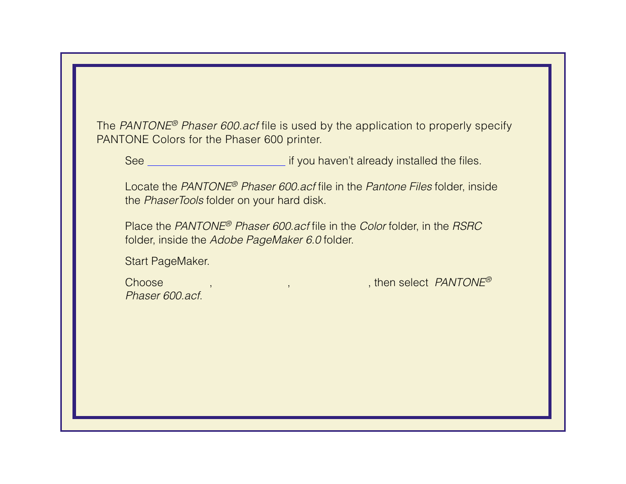 Adobe pagemaker 6.0 (macintosh) | Tektronix Phaser 600 User Manual | Page 312 / 798