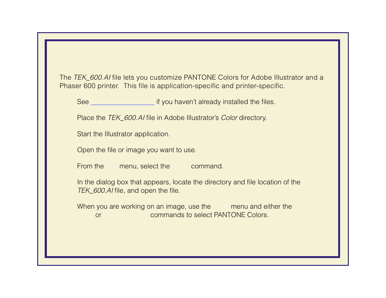 Adobe illustrator 3.0 and 4.02 (pc) | Tektronix Phaser 600 User Manual | Page 314 / 798