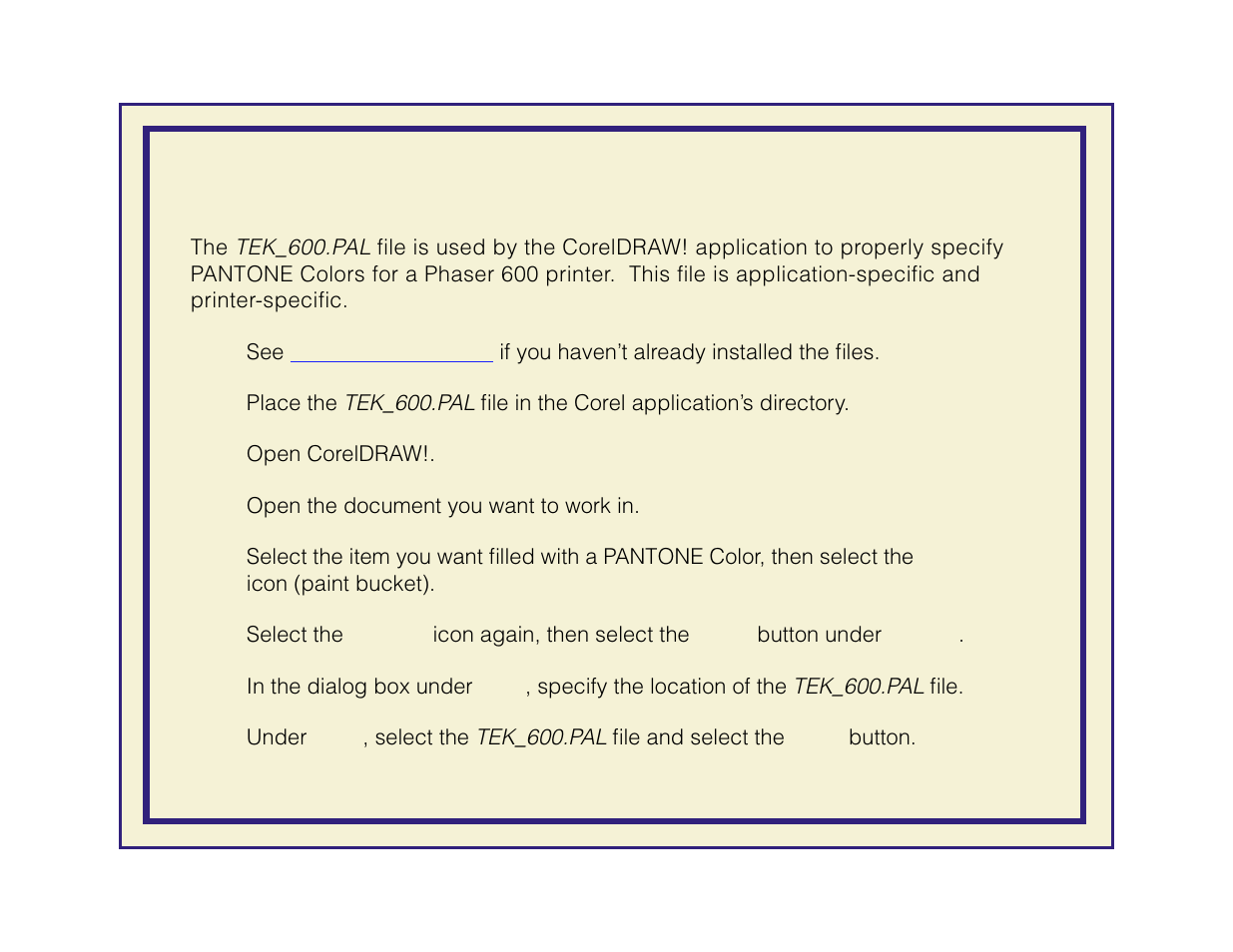 Coreldraw! (pc) | Tektronix Phaser 600 User Manual | Page 316 / 798