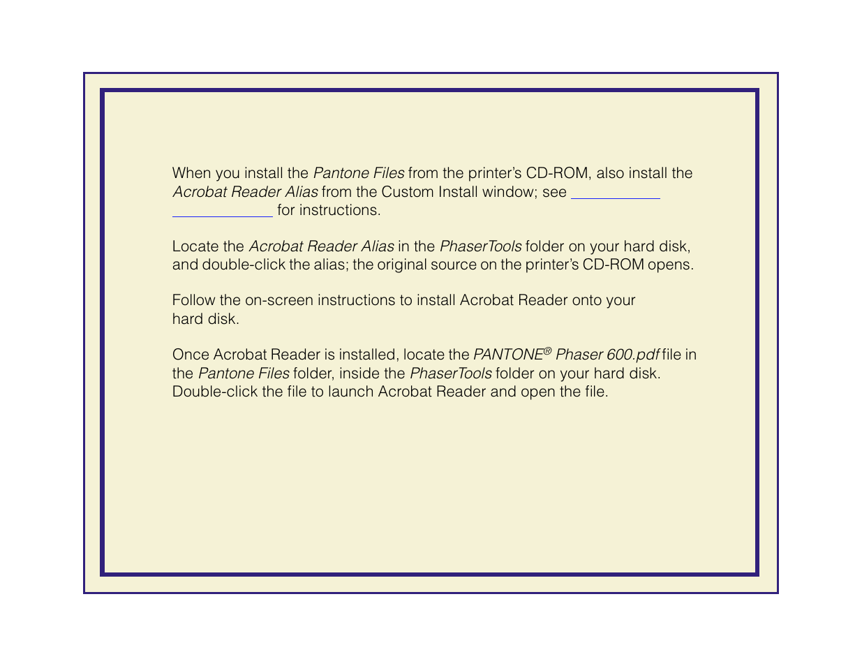 Printing from acrobat (macintosh) | Tektronix Phaser 600 User Manual | Page 319 / 798