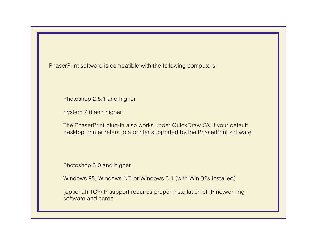 Compatibility, Macintosh, Windows | Tektronix Phaser 600 User Manual | Page 336 / 798