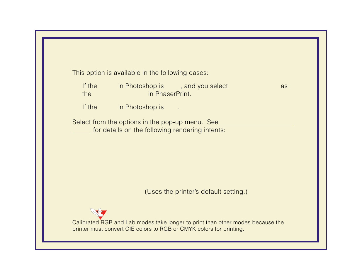 Rendering intent | Tektronix Phaser 600 User Manual | Page 357 / 798