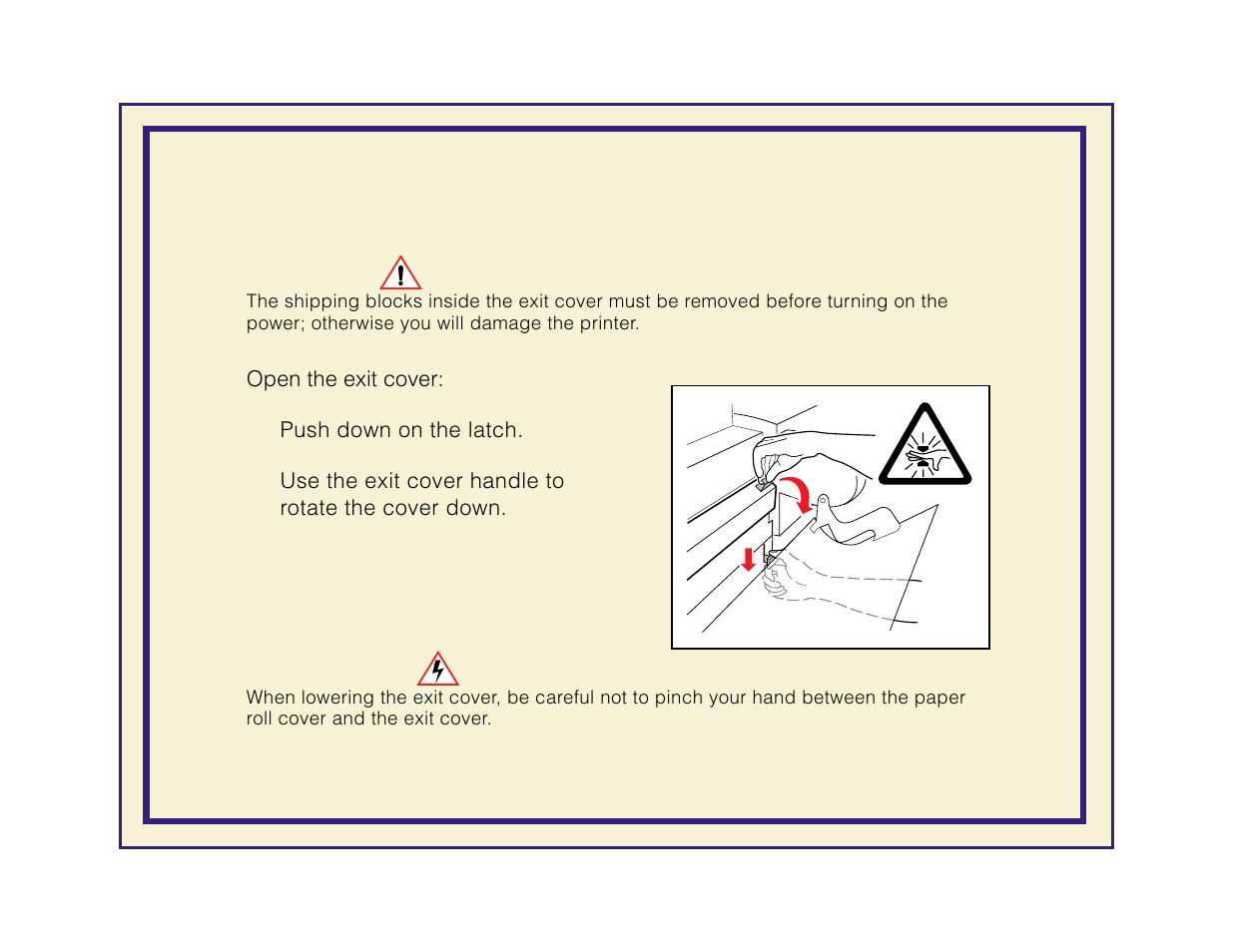 Removing the shipping blocks | Tektronix Phaser 600 User Manual | Page 37 / 798