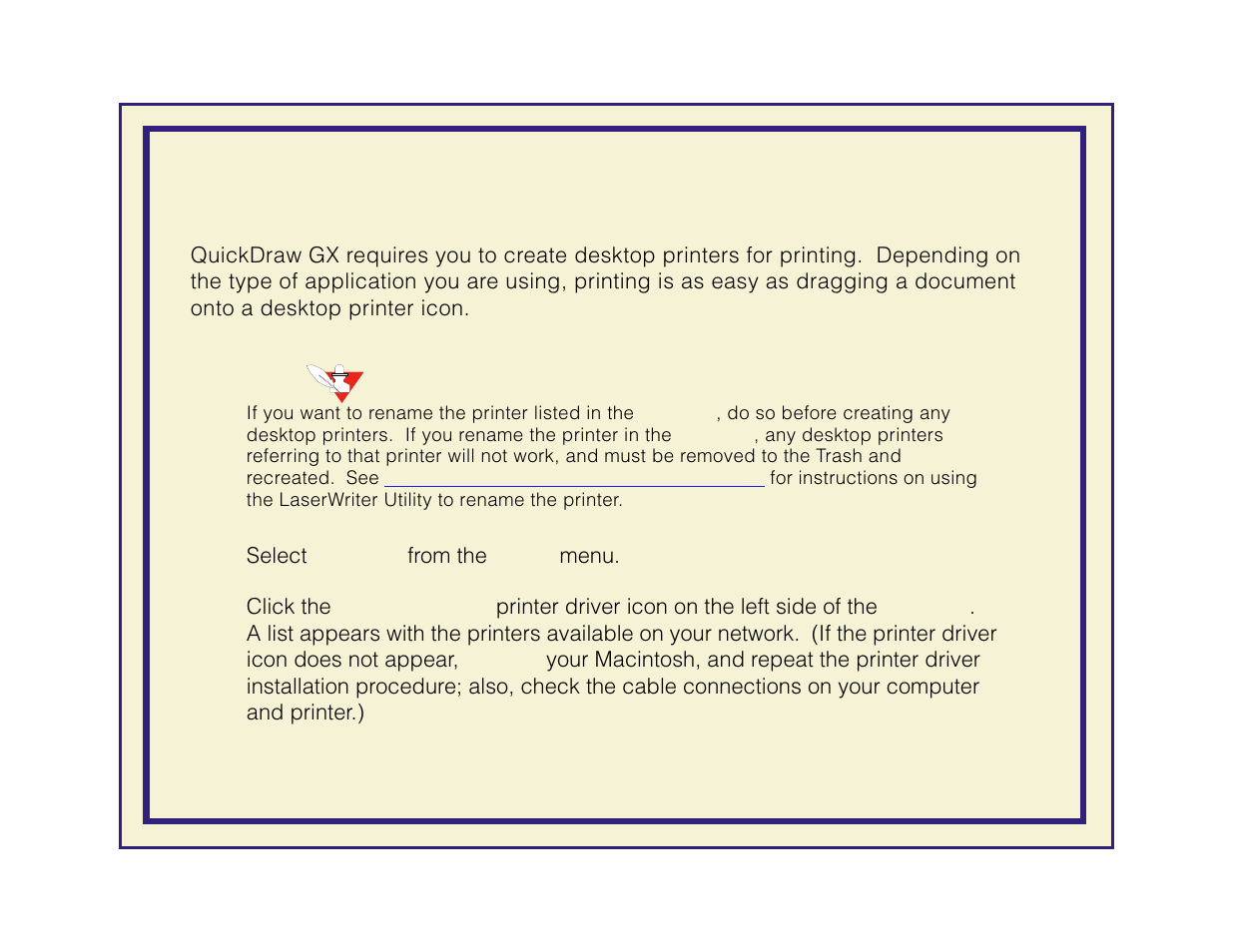 Creating a desktop printer, For instructions. then, go on to, Creating a | Desktop printer | Tektronix Phaser 600 User Manual | Page 385 / 798