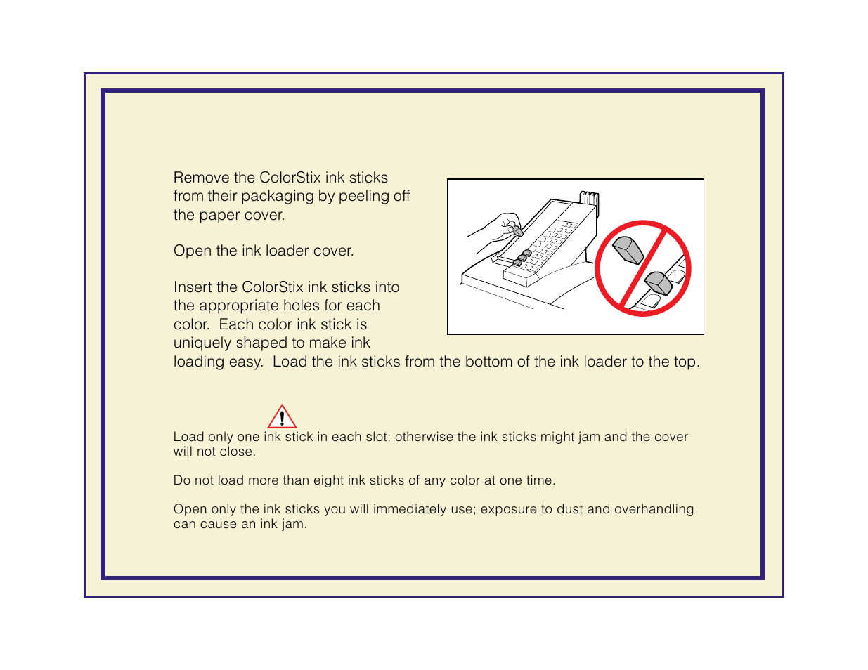 Loading the ink | Tektronix Phaser 600 User Manual | Page 40 / 798