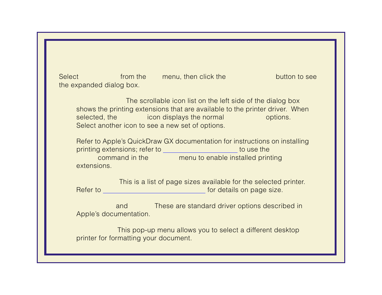 Using the page setup dialog box | Tektronix Phaser 600 User Manual | Page 401 / 798