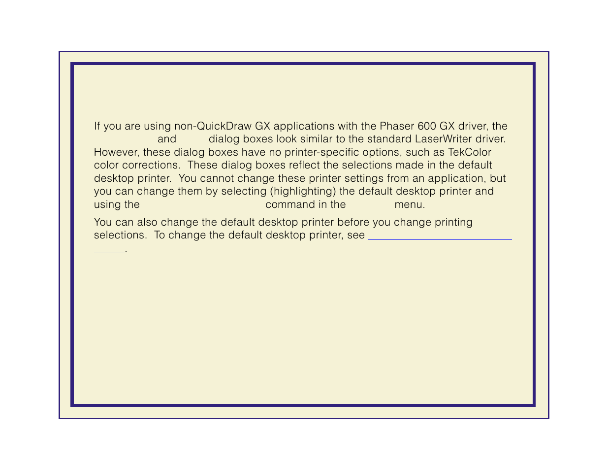 Printing from non-quickdraw gx applications | Tektronix Phaser 600 User Manual | Page 404 / 798