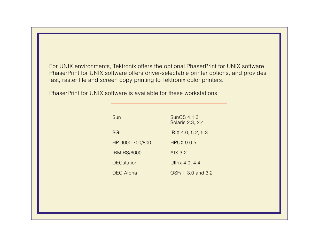 Printing from unix workstations | Tektronix Phaser 600 User Manual | Page 421 / 798