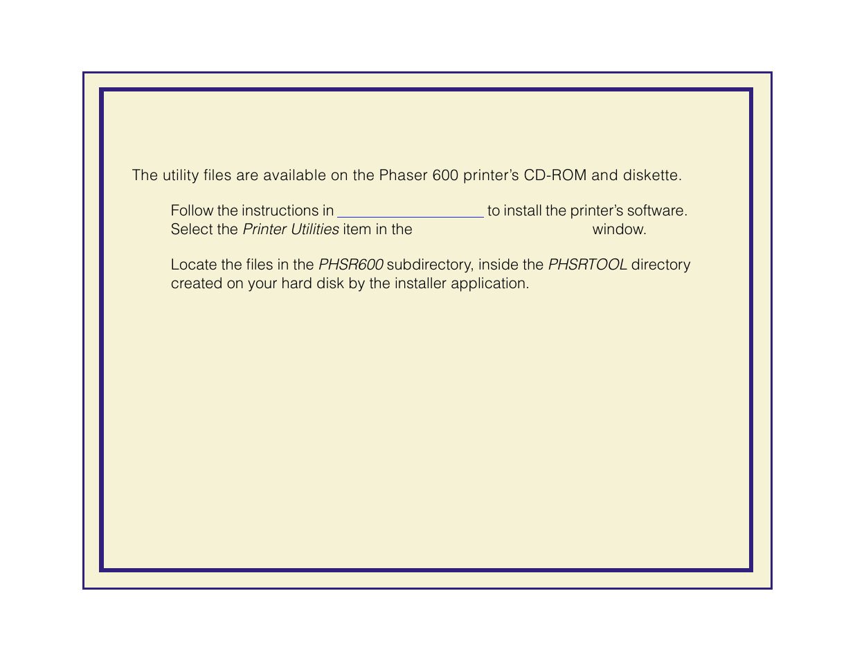 Installing the pc utility files | Tektronix Phaser 600 User Manual | Page 444 / 798