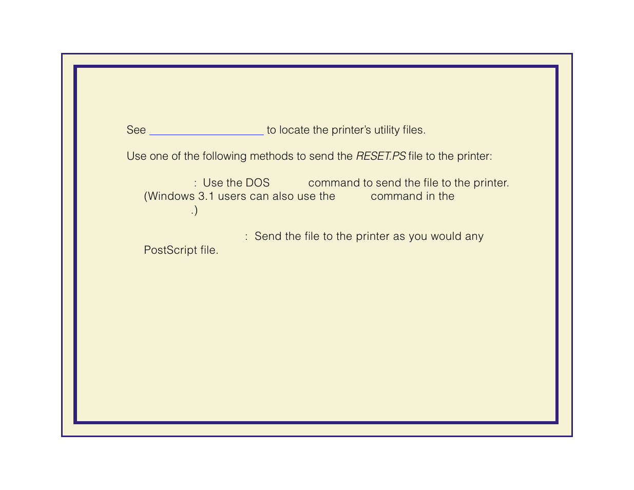 Resetting the printer from a pc | Tektronix Phaser 600 User Manual | Page 466 / 798