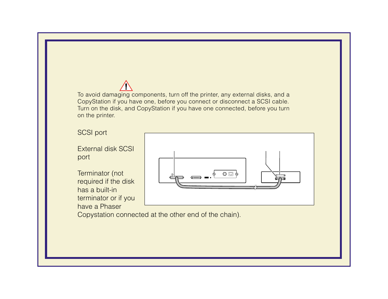 Connecting one disk | Tektronix Phaser 600 User Manual | Page 506 / 798