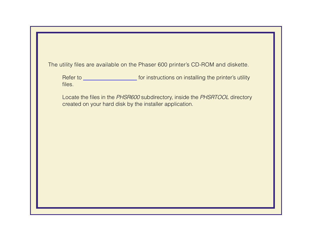 Installing the files | Tektronix Phaser 600 User Manual | Page 532 / 798