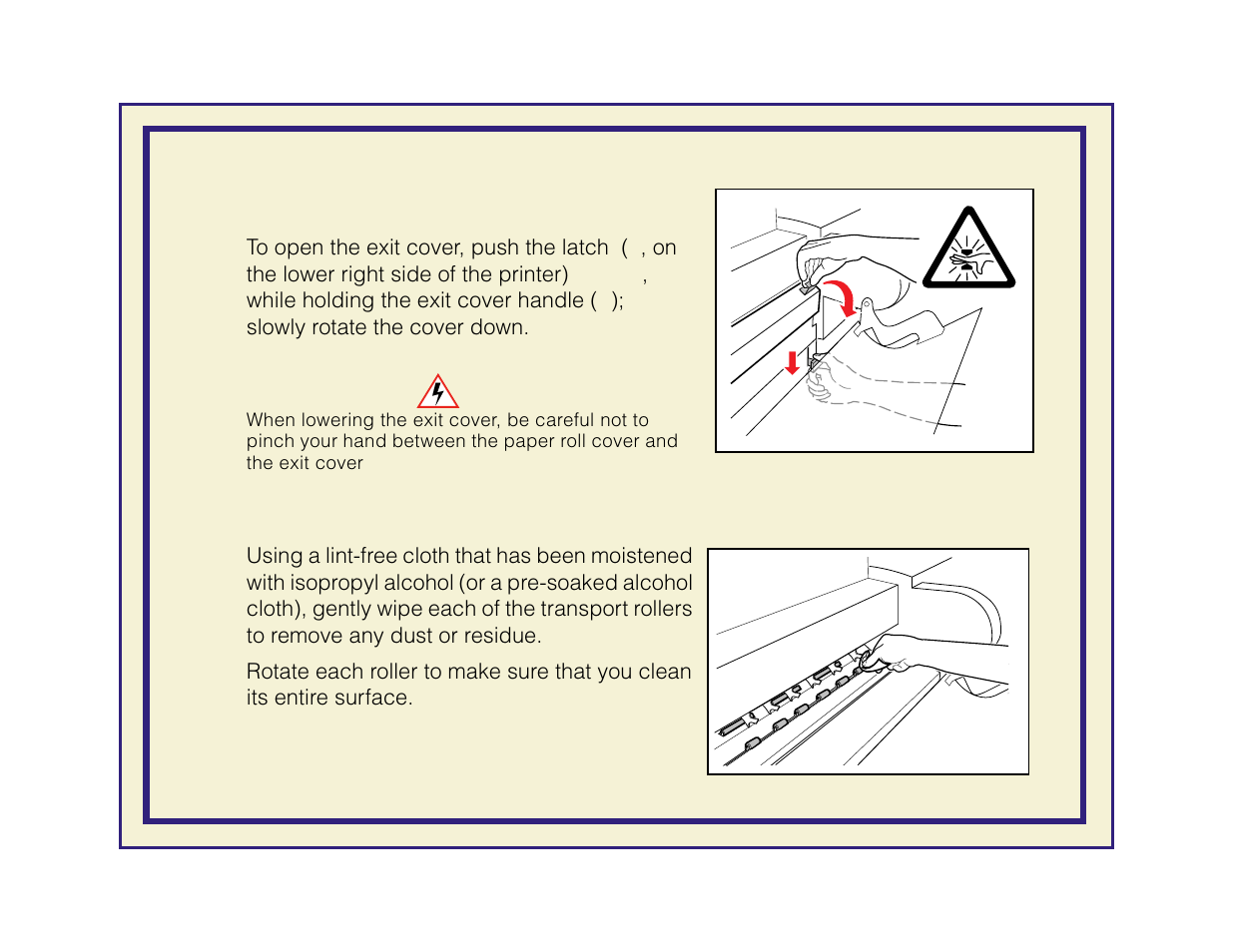 Cleaning the transport rollers | Tektronix Phaser 600 User Manual | Page 559 / 798