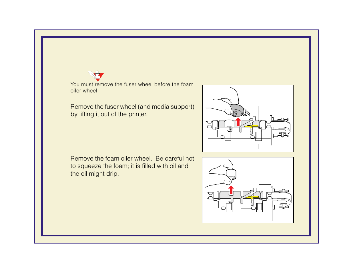 Removing the fuser components | Tektronix Phaser 600 User Manual | Page 573 / 798