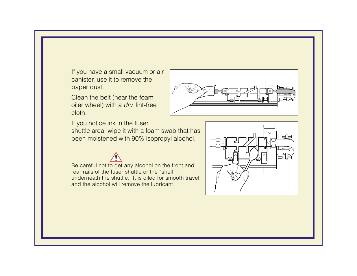 Cleaning the fuser shuttle | Tektronix Phaser 600 User Manual | Page 575 / 798