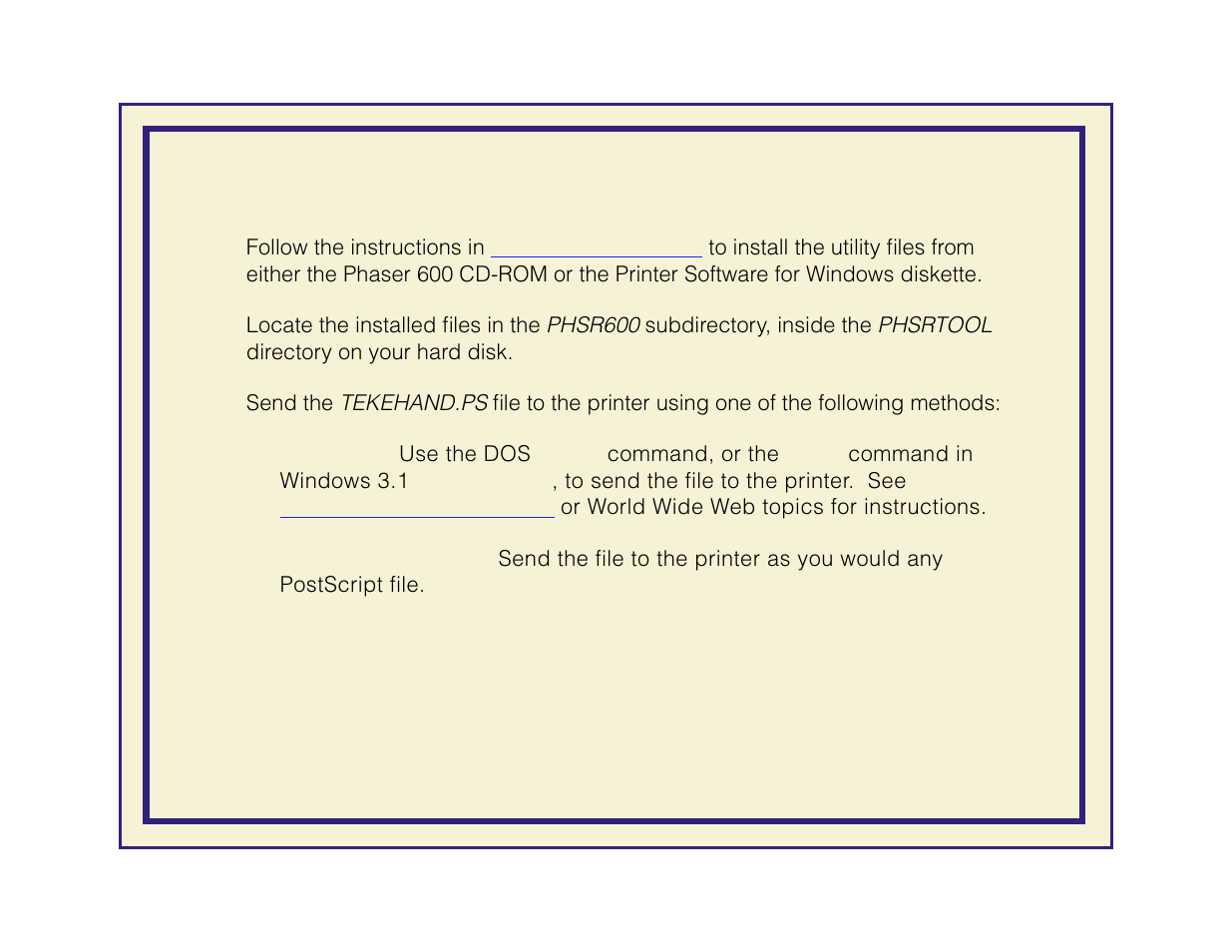 Using the pc and workstation error handler utility | Tektronix Phaser 600 User Manual | Page 654 / 798