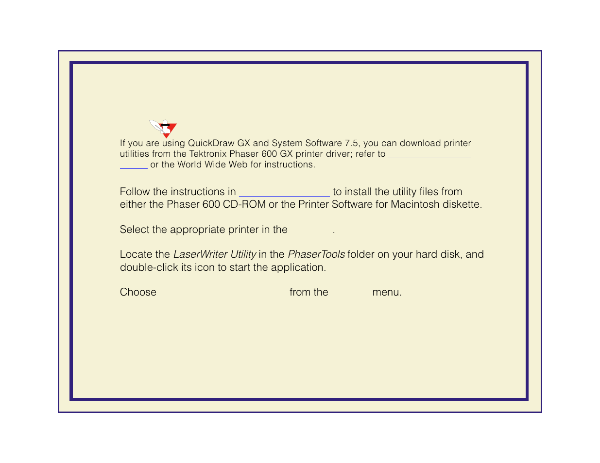 Using the macintosh setscreen utility file | Tektronix Phaser 600 User Manual | Page 664 / 798