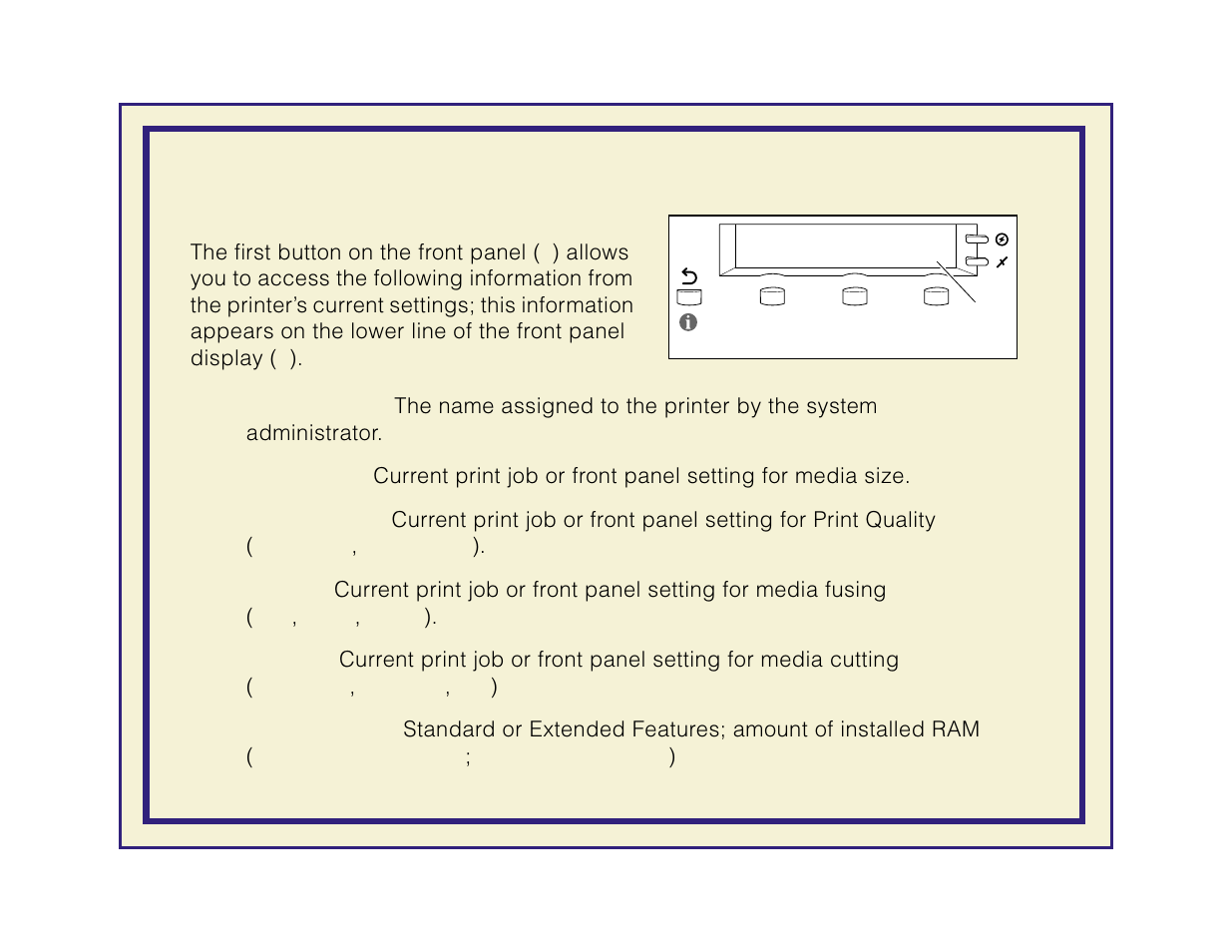 Printer information | Tektronix Phaser 600 User Manual | Page 707 / 798