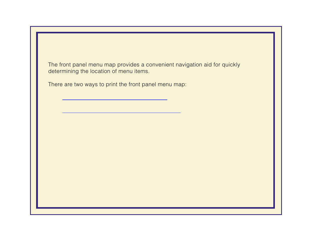 Printing the front panel menu map | Tektronix Phaser 600 User Manual | Page 713 / 798