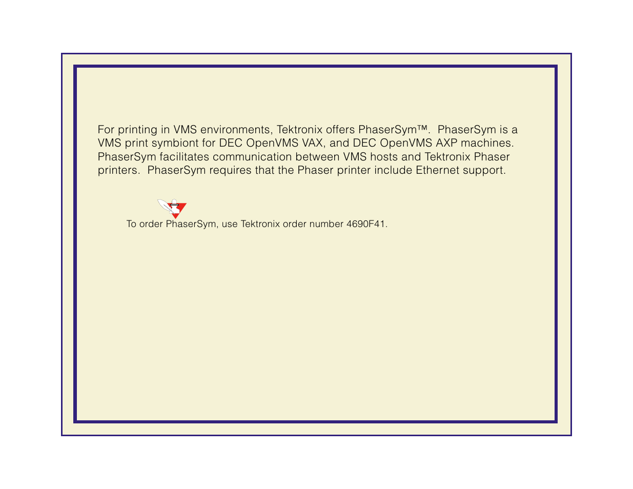 Phasersym | Tektronix Phaser 600 User Manual | Page 760 / 798