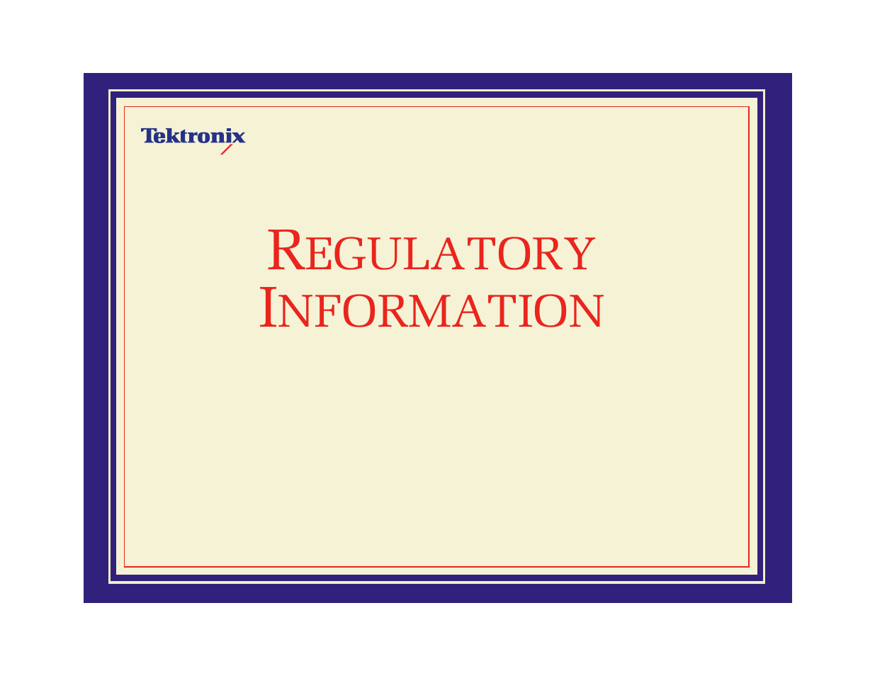 Regulatory information, Egulatory, Nformation | Tektronix Phaser 600 User Manual | Page 762 / 798