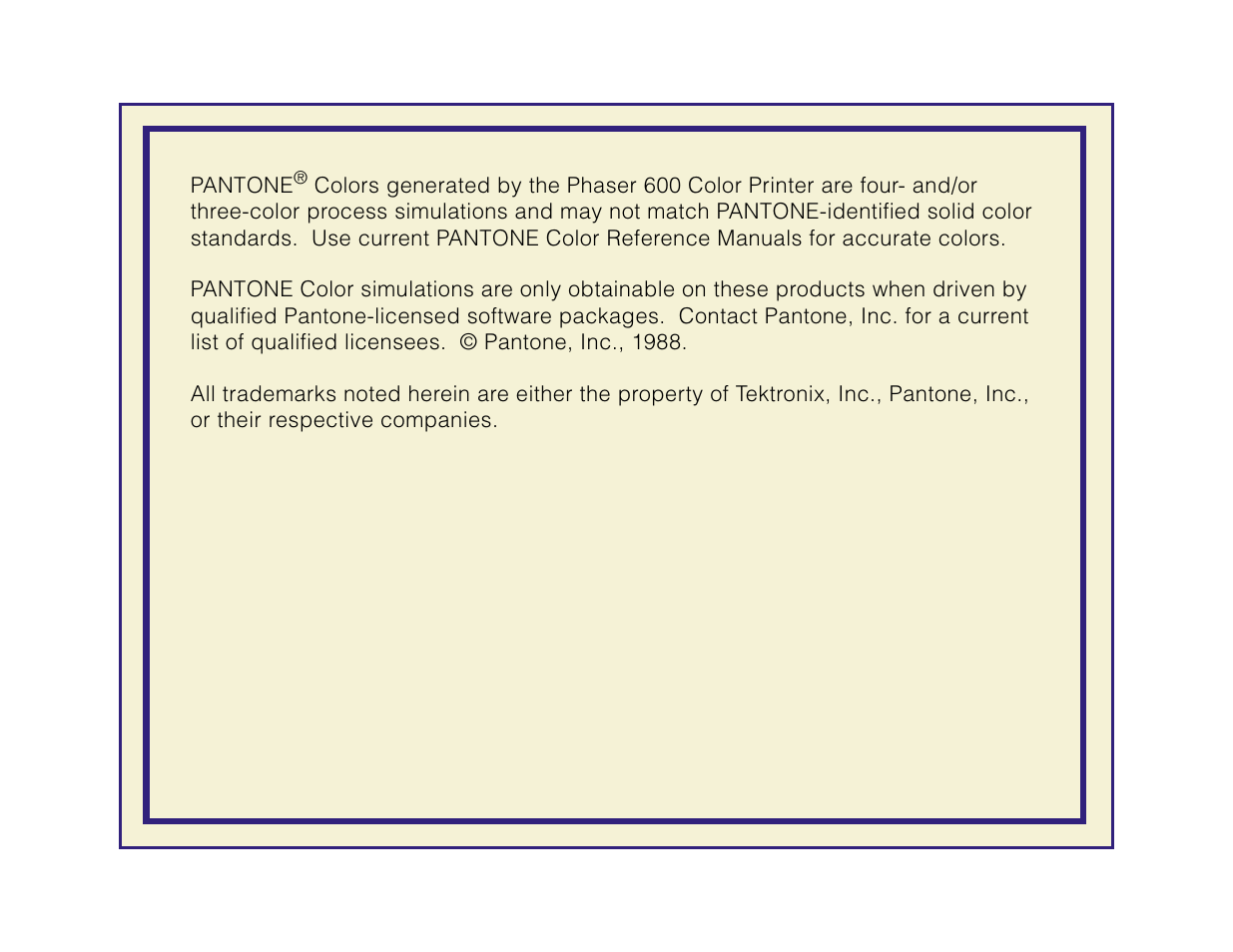 Tektronix Phaser 600 User Manual | Page 781 / 798