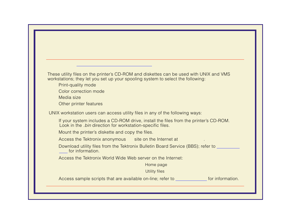 Workstation software, Downloadable printer utility files | Tektronix Phaser 600 User Manual | Page 94 / 798
