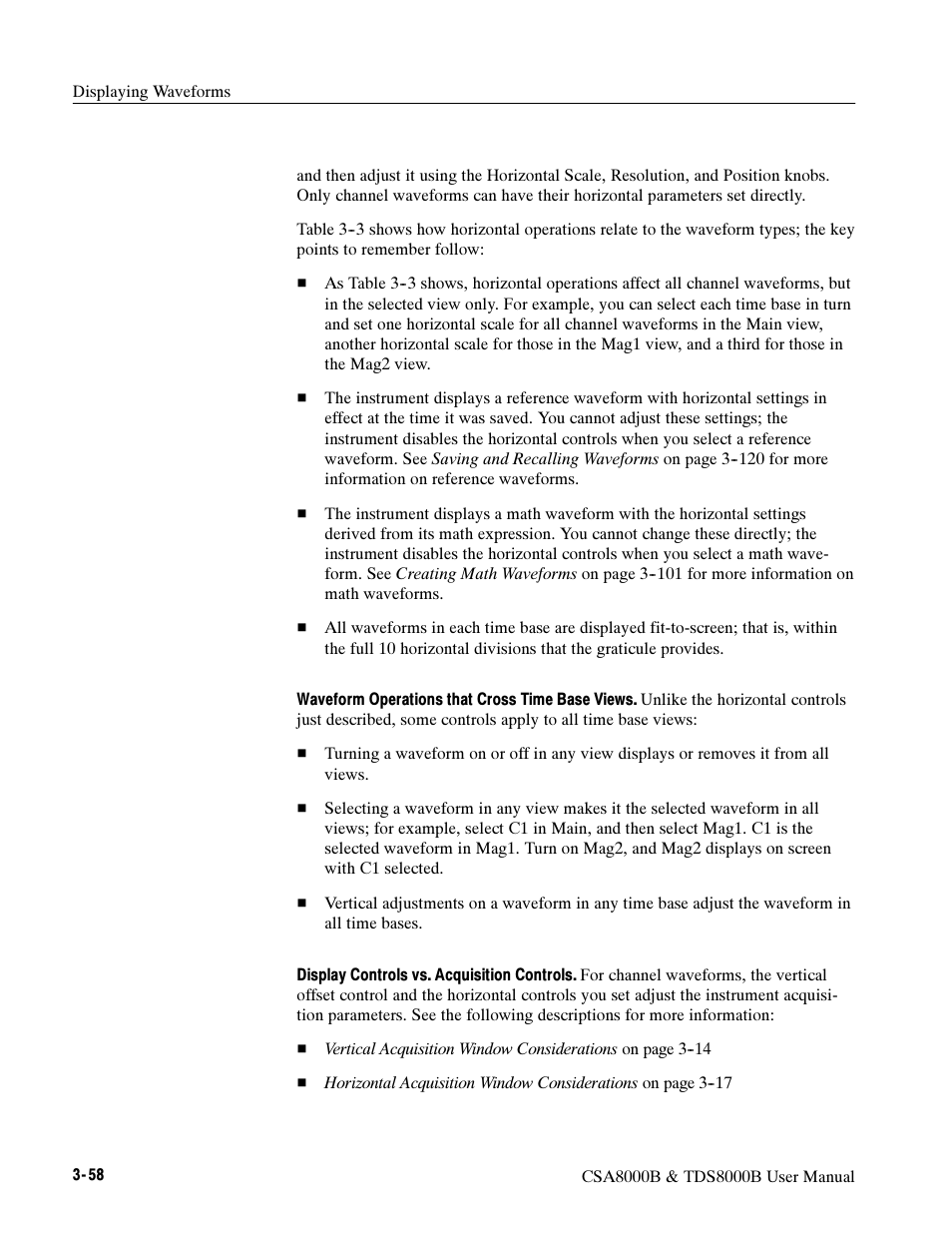 Tektronix CSA8000B User Manual | Page 132 / 354