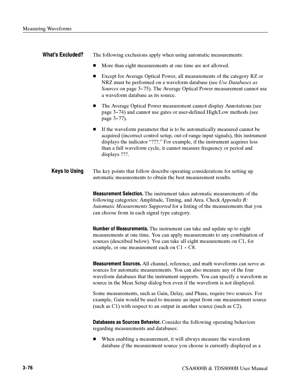 Tektronix CSA8000B User Manual | Page 150 / 354