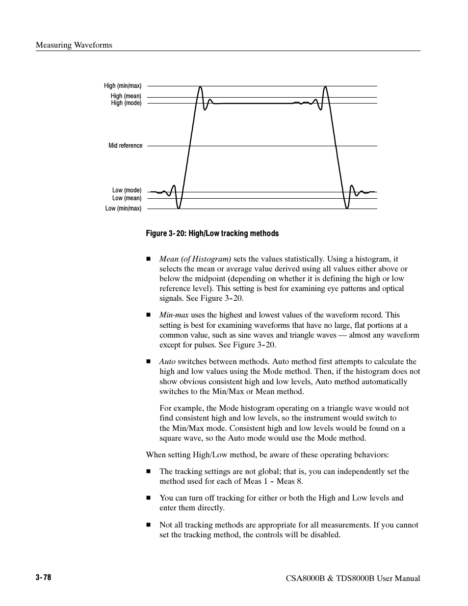 Tektronix CSA8000B User Manual | Page 152 / 354