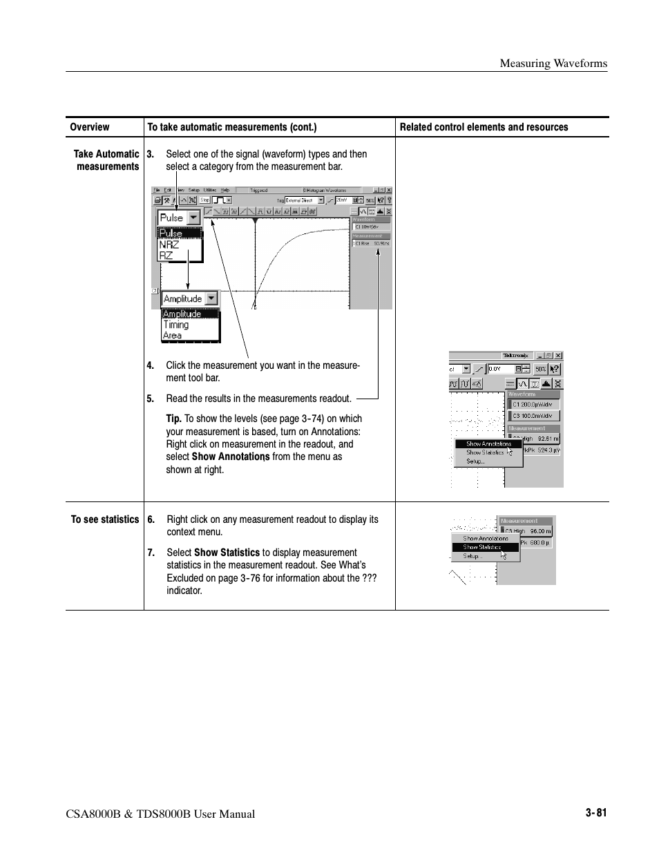 Tektronix CSA8000B User Manual | Page 155 / 354