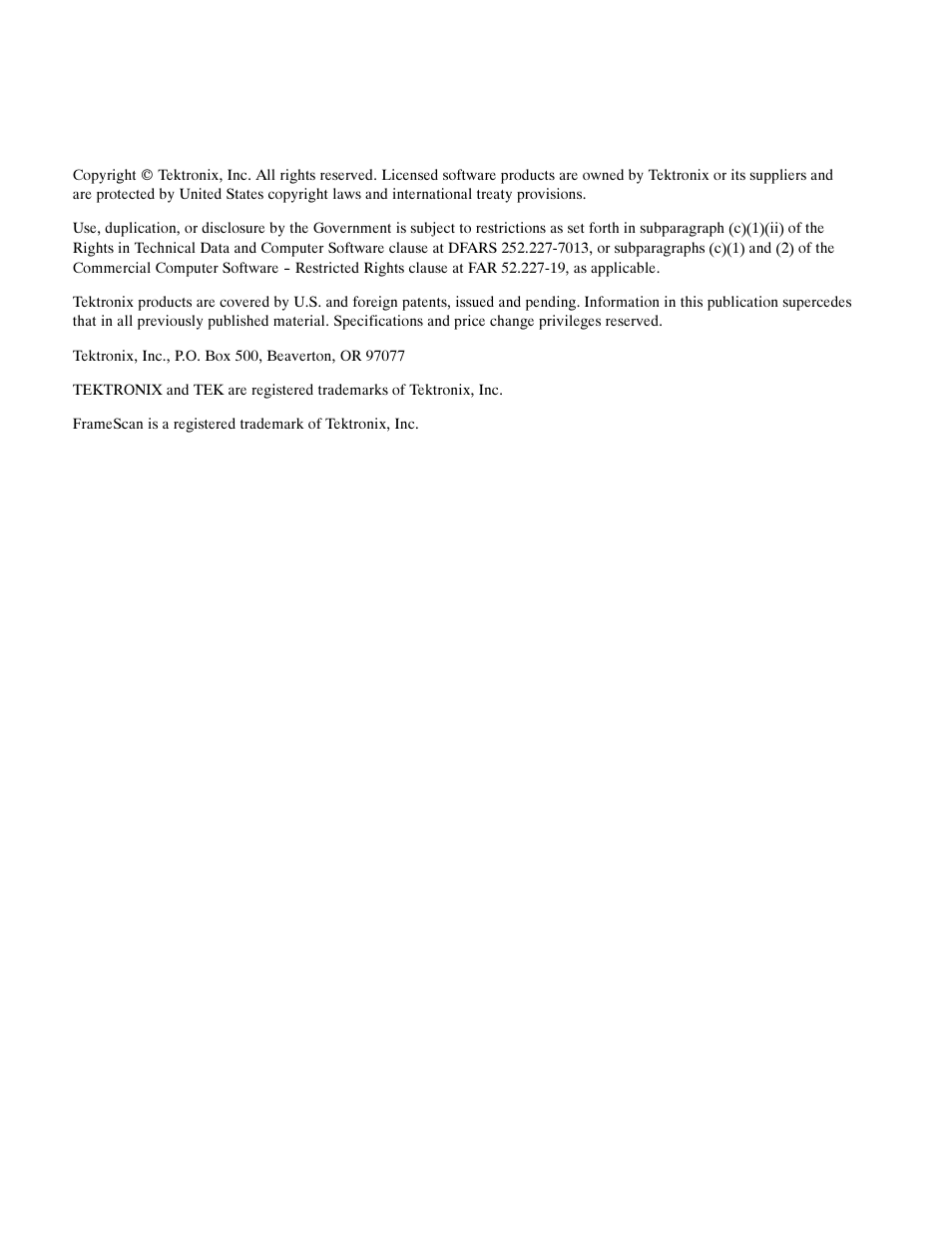Tektronix CSA8000B User Manual | Page 2 / 354
