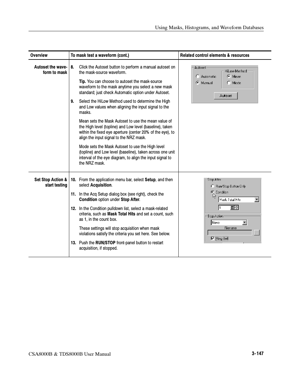 Tektronix CSA8000B User Manual | Page 221 / 354