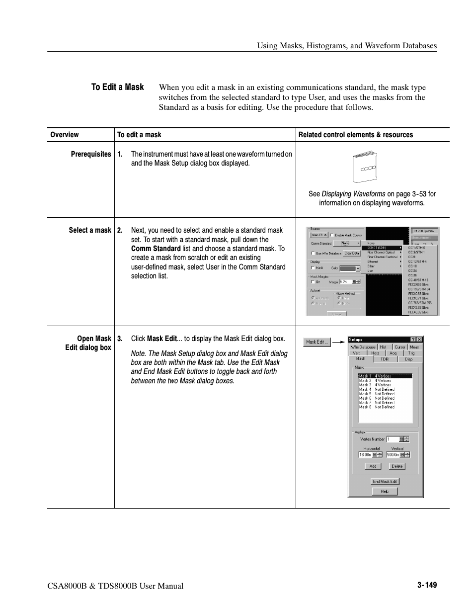 Tektronix CSA8000B User Manual | Page 223 / 354