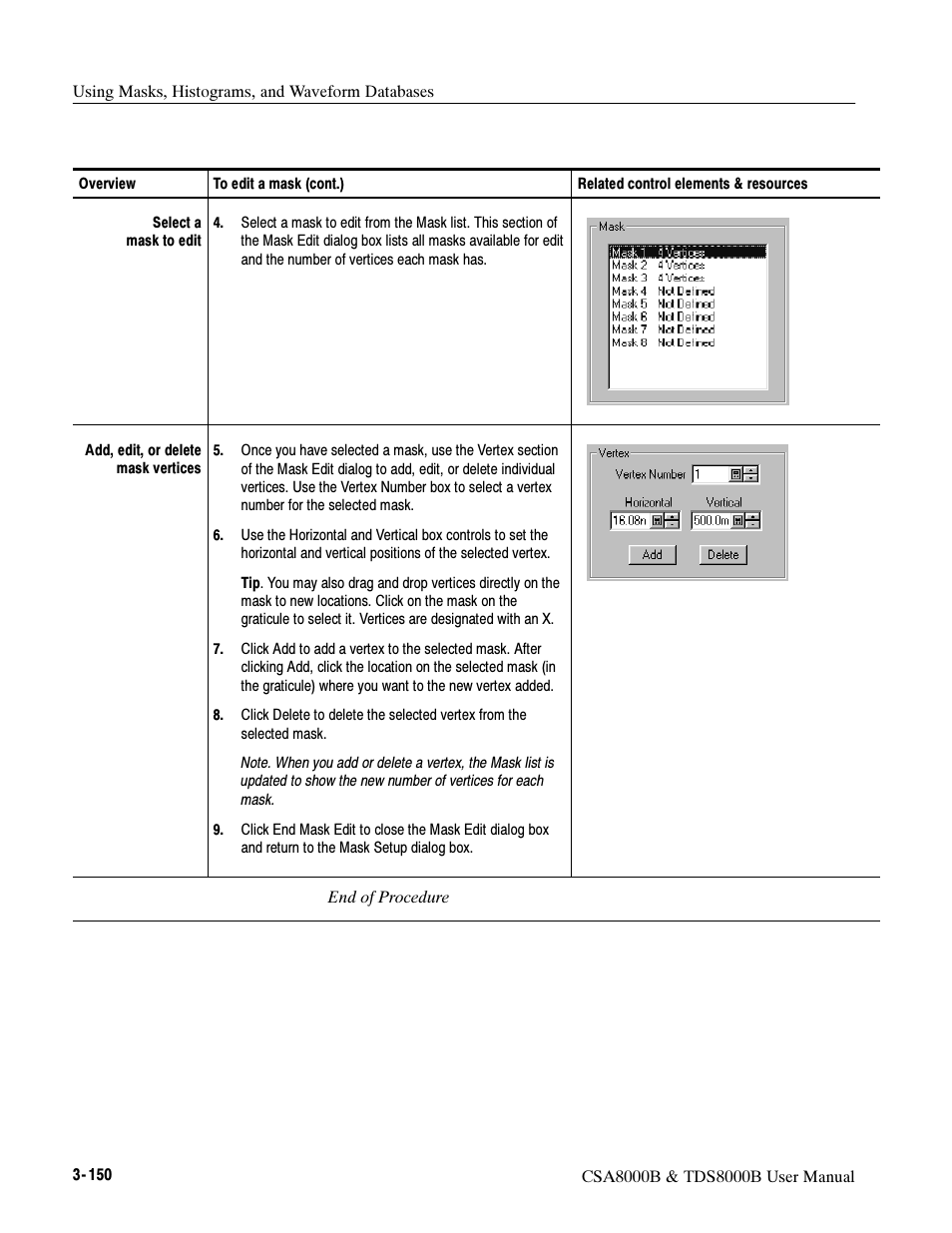 Tektronix CSA8000B User Manual | Page 224 / 354