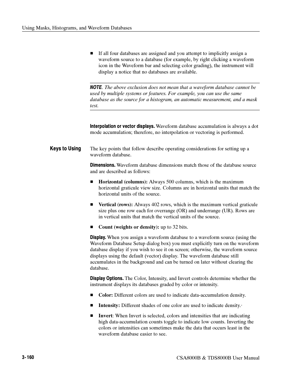 Tektronix CSA8000B User Manual | Page 234 / 354