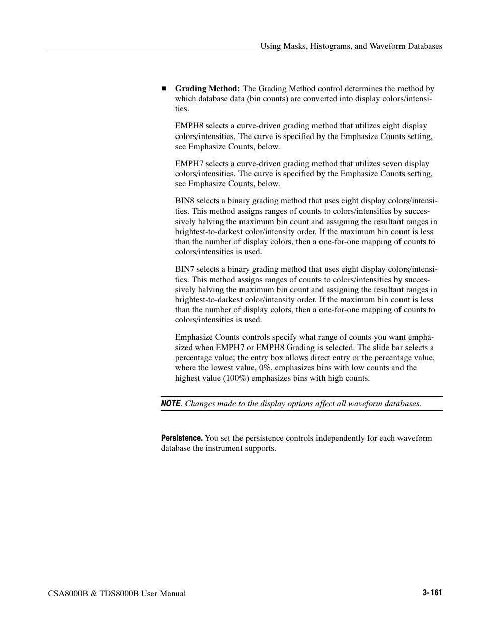 Tektronix CSA8000B User Manual | Page 235 / 354