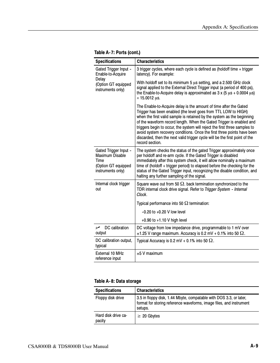 Tektronix CSA8000B User Manual | Page 259 / 354